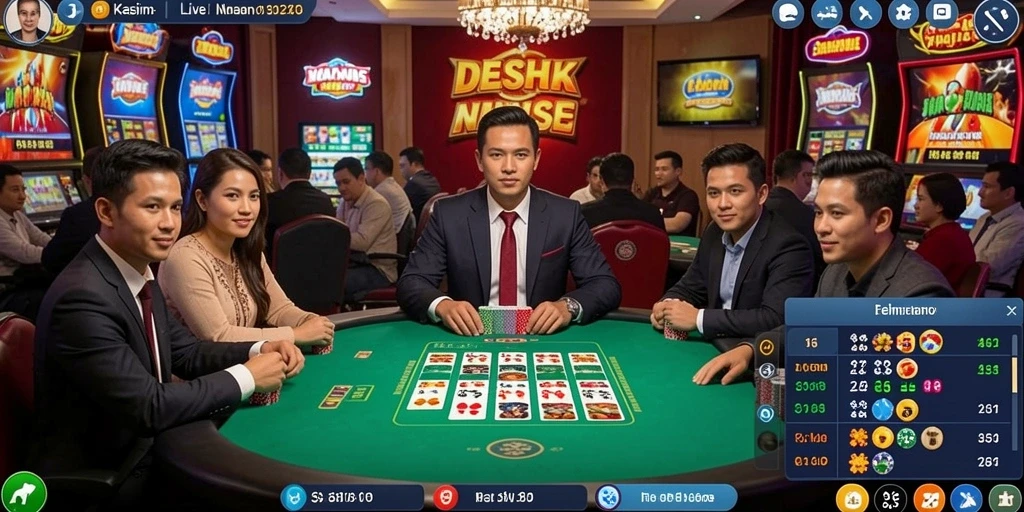 Tampilan awal yang menarik dengan berbagai pilihan permainan.