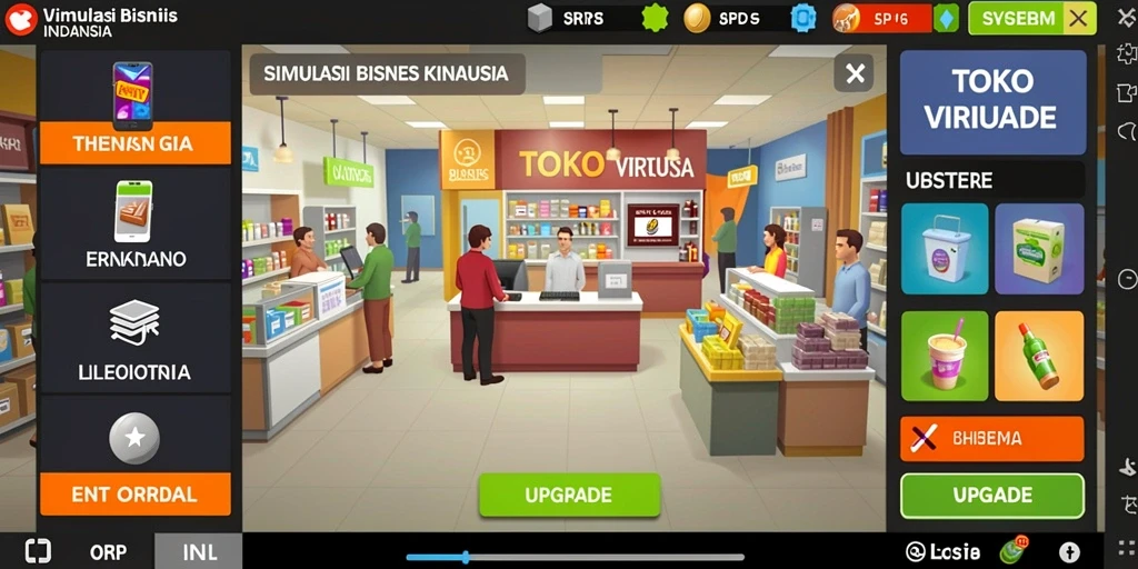 Screenshot tampilan antarmuka permainan yang menarik.